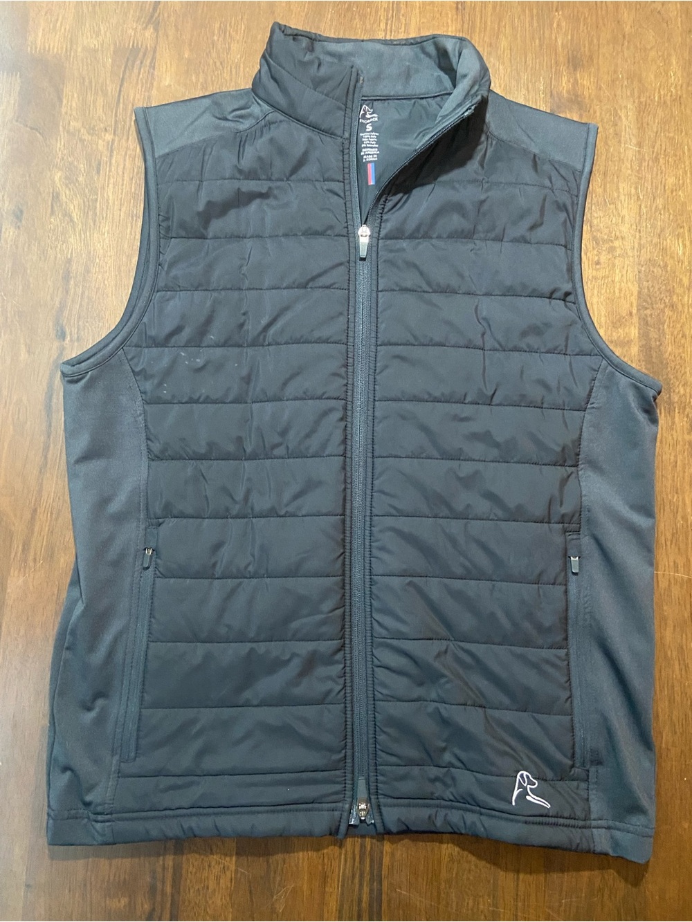 Rhoback Full Zip Quilted Vest Men S Black Lightweight Golf Puffer Stretch Jacket